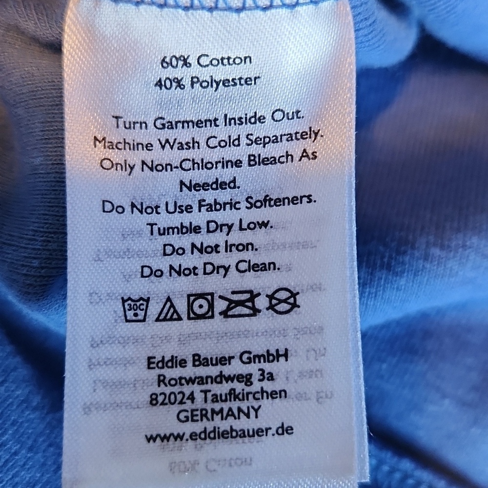 Eddie Bauer Blue Tiger Print Sweatshirt - Picture 13 of 13